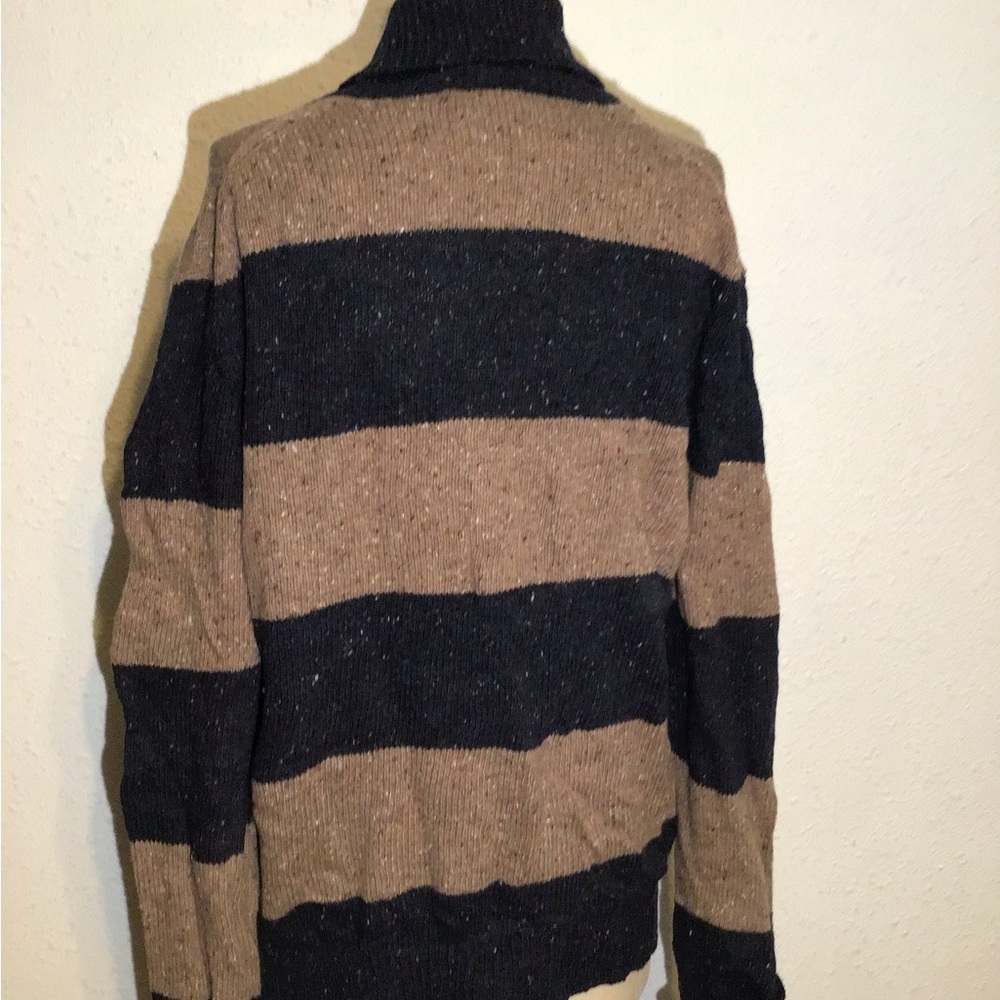 Vince men’s stripe shawl collar wool sweater size large - Picture 3 of 11